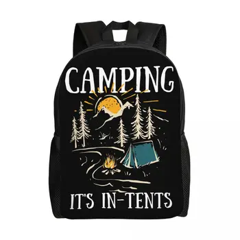 קמפינג זה בתוך אוהלים, תרמילים עבור נשים גברים עמיד במים קולג ' מסע הרפתקאות תיק הדפסה Bookbags