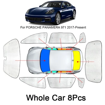 המכונית שמשיות הגנת UV כיסוי צד וילון חלון שמש בצל המשקף השמשה אביזר Posche Panamera 971 2017-2025