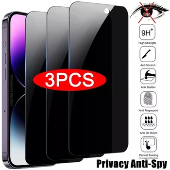 3PCS הפרטיות מגן מסך לאייפון 14 PRO מקס האנטי-מרגלים זכוכית עבור iPhone 13 12 11 XS מקס XR 7 8 פלוס SE 2022 זכוכית מחוסמת