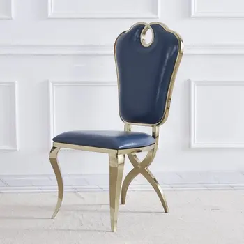 נורדי אור יוקרה כסאות אוכל עבור משק הבית הסלון מהמם זהב גבוה משענת הכיסא ריהוט למטבח פינת אוכל כיסא.