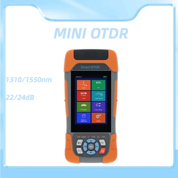 מיני OTDR 1310/1550nm 22/24dB סיבים אופטיים Reflectometer מסך מגע OPM VFL שמחלקת חקירת תקריות ירי אירוע המפה כבל ה-Ethernet הבוחן משלוח חינם