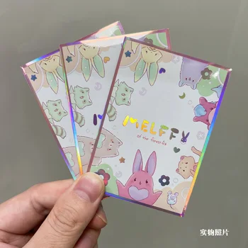 60 יח ' /תיק אנימה Yu-Gi-Oh! Melffy Rabby קאטי כרטיס שרוולים המשחק Yugioh הולוגרפית שרוול כרטיסי מגן מקרה עבור מתנה