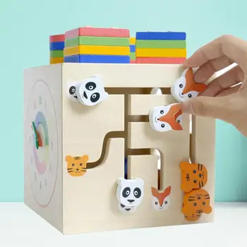 מודיעין תיבת צעצוע לתינוקות באיכות גבוהה עץ בלוק להגדיר עבור למידה מוקדמת משולבות עץ המודיעין של התינוק