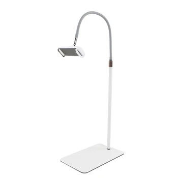 לוח קומה עומדים ממעל המיטה Tablet Stand לבן מתיחה 360 מעלות Rotatable עם רך מגן דבק רפידות הבית.