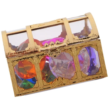 צלילה פנינה בריכה צעצועים צבעוניים יהלום פנינה עם אוצר פיראטים החזה תיבת הקיץ מתחת למים אבני חן להגדיר עבור ילדים