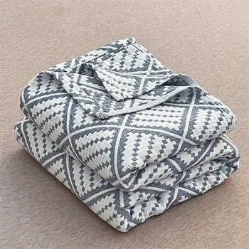 כותנה שמיכה על המיטה גזה מגבת שמיכת משבצות כיסוי על המלכה מיטה ספה כיסוי מיטה מצעים הספה לזרוק שמיכות גיליון