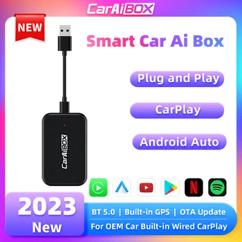 CarAiBOX USB אלחוטי CarPlay Dongle קווי אנדרואיד אוטומטי אל תיבת Mirrorlink מולטימדיה לרכב נגן Bluetooth התחבר אוטומטית מכירה חמה