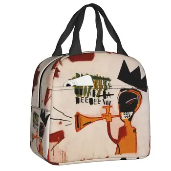 Trompeta על ידי Basquiats bolsa de almuerzo aislada para el עבודה, arte de גרפיטי escolar, fiambrera térmica בלתי חדיר, bolso