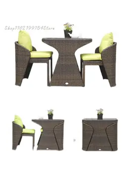 מרפסת קטנה שולחנות וכיסאות אינטרנט מפורסם לקבל שולחנות וכיסאות מקל שלושה חלקים תה שולחן בשילוב גן פנאי