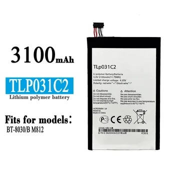 TLP031C2 Orginal באיכות גבוהה סוללה עבור Alcatel BT-8030/B M812 3100mAh מובנה חדש טלפון נייד סוללות ליתיום