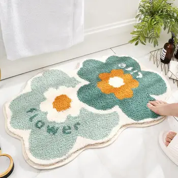 חדר האמבטיה שטיח פרחים מקסימה דפוס נוהרים השטיח סופג מים רחיץ החלקה מחצלת עבור חדר השינה, מטבח חיוניים