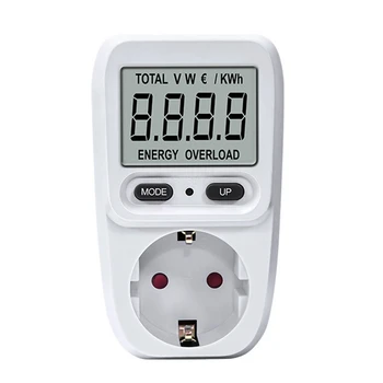 230V-240V דיגיטלי LCD מד כוח Wattmeter שקע בהספק חשמלי מד BR מדידה לשקע חשמל מנתח האיחוד האירופי Plug