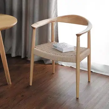 נורדי עיצוב כסאות אוכל עץ משענת מינימליסטי כורסה כסאות אוכל בחוץ Sillas De Comedor ריהוט הבית WZ50DC