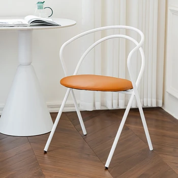 ברזל פשוטים כיסא האוכל הנורדי הסלון משענת הכיסא המודרני חדר האוכל מזדמנים Cadeiras דה בג ריהוט הבית WKDC