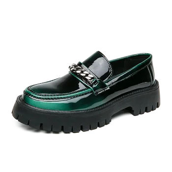 נעליים בעבודת יד מותג יוקרה עור נעלי גברים באיכות גבוהה להחליק על עסקים מקרית נעלי עבה תחתונה מעצב נעלי אוקספורד