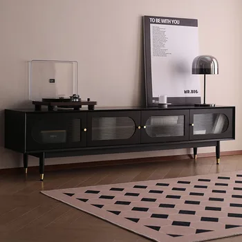 יוקרה מתכת פשוטה טלוויזיה Detals עיצוב שחור חדשני השינה, בסלון טלוויזיה שולחן גדול קומה Meuble חדר טלוויזיה רהיטים