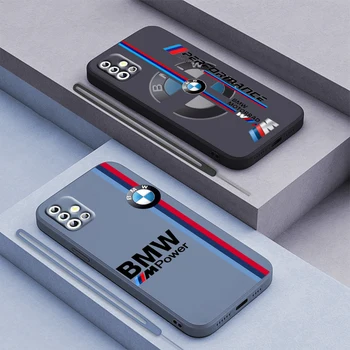 אדום כחול מכונית ב. מ. וו יוקרה עבור Samsung Galaxy A71 A51 A81 A91 A41 A31 A21S A11 A01 A50 A30 A20S סיליקון נוזלי חבל מקרה טלפון