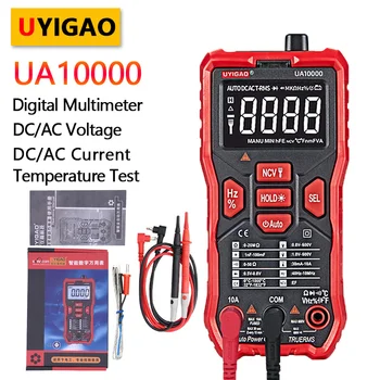 UYGAO UA10000 דיגיטלי מודד 600V 10A DC/AC מתח זרם התנגדות הקבל טמפרטורת מכשיר מדידה מודד