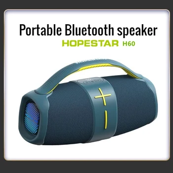 HOPESTAR H60 40W מתח גבוה טייפ נייד Bluetooth רמקול עמיד למים סופר סאב טור חזק Soundbox מרכז המוסיקה