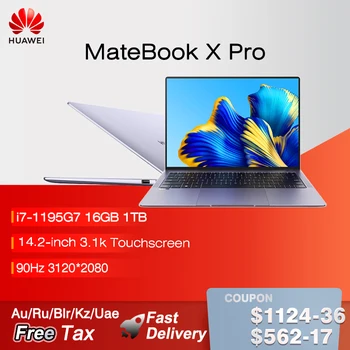 HUAWEI MateBook X Pro 2022 נייד 14.2 3.1 אינץ K מסך מגע המחברת i7-1195G7 16GB 512GB נטבוק עם Intel Iris Xe גרפיקה
