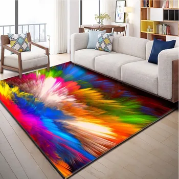 ויזואלית צבעונית הדפסה שטיחים עבור הסלון, חדר השינה גדול באזור השטיח יוקרה High-end בית מודרני אנטי להחליק שטיח הרצפה הול השטיח