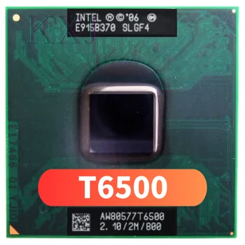 Intel Core 2 Duo Mobile T6500 SLGF4 2.1 GHz בשימוש עם ליבה כפולה Dual-חוט המעבד 2M 35w אור שקע P