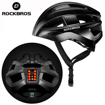 Rockbros הרשמי הקסדה MTB CyclingTaillight הקסדה EPS PC אור אחורי בטיחות קסדת רכיבה על אופניים אזהרה אור אופניים קסדה