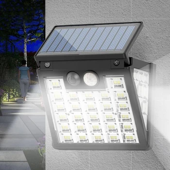 72 LED אור שמש חיצונית מנורה סולארית עם חיישן תנועה אורות השמש עמיד למים שמש אנרגיה סולארית על קישוט הגן