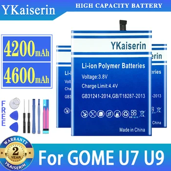 YKaiserin באיכות גבוהה סוללה עבור GOME U7/על GOME U9 Batteria מספר מעקב + ערכת כלי