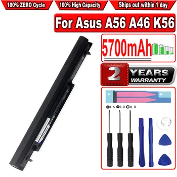 HSABAT 5700mAh סוללה עבור Asus A46 A56 K46CM K46CB K56CA S46C S56CA U48 S505 R405 R550 A41-K56 A42-K56