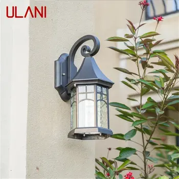 ·ULANI חיצונית רטרו מנורת קיר מתקן קלאסי אור LED עמיד למים פמוטים הביתה מרפסת וילה
