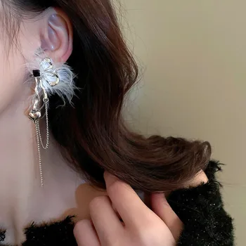 אלגנטי פרפר מתנה יוקרה מתוק עדין צרפתית עגילים להשתלשל סגנון קוריאני האוזן טיפה ריינסטון נקבה עגילים