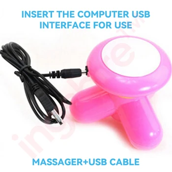 צוואר הרחם Massageador לעיסוי USB סוג פלסטיק מיני אלקטריק עמוד השדרה משולש לעיסוי