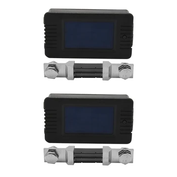 2X-תכליתי סוללה צג מד,0-200V,0-300A (מיושמים באופן נרחב כדי 12V/24V/48V RV/מצבר רכב) תצוגת LCD