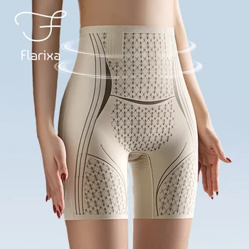 Flarixa חלקה בטיחות מכנסיים קצרים לנשים גבוהה המותניים עיצוב תחתונים הבטן, הרמת תחת התחתונים מתחת לחצאית הגוף מעצב.