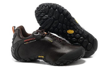 מקורי Merrell מ ' קוטר חיצוני של גברים קמפינג עור אמיתי נעלי ספורט זכר קפה טיפוס הרים נעלי ספורט Size39-46