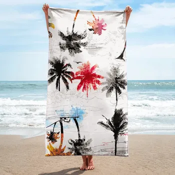 מגבת חוף משקל סופר צבעוני התבנית מגבת Sandproof החוף שמיכה רב תכליתי מגבת