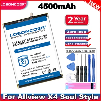 LOSONCOER 4500mAh BL-N4000Z סוללה עבור Allview X4 הנשמה סגנון טלפון נייד