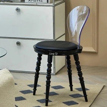 ייחודי מעצב כסאות אוכל חדר האוכל נוח מבוגרים פלסטיק אקרילי כיסאות ברור יחיד Silla Plegable פריטים ביתיים