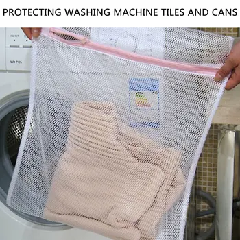 רשת ניילון בד עם רוכסן רשת כביסה לשטוף שקיות להגן בגדים מכונת כביסה חזייה כביסה לשטוף שקיות כביסה ביתית אספקה
