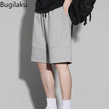 Bugilaku 2023 חדש מכנסי גברים מוצק צבע מזדמנים חופשי ישר פנאי מכנסיים קצרים איש את הקיץ אופנה מכנסיים יוקרתי גבר
