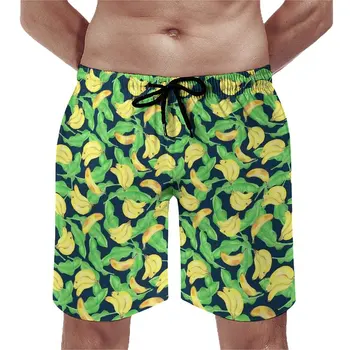 טרופי בננה ספורט קצרים פירות הקיץ הדפסה מצחיק חוף מכנסיים קצרים של הגברים גלישה מהירה יבש מודפס החוף גזעי