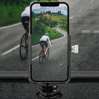 אלומיניום אופניים הטלפון הר Shockproof אופניים מחזיק טלפון מהיר התקן מתכוונן בתחתית תמיכה עיצוב על אופניים הטלפון הר
