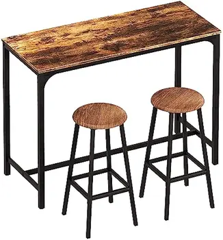 בר פאב שולחן סטים, שולחן אוכל וכיסאות להגדיר ל-2, מטבח שולחן בר, פאב שולחן וכיסאות סט של 2