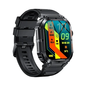 השעונים החכמים K57 Pro גברים Bluetooth שיחה בחוץ ספורט 400mAh סוללה 1.96 אינץ IPS מסך קצב הלב, לחץ הדם Smartwatch