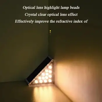 2PCS חיצונית הובילה אור השמש שלב מנורת סופר מבריק עמיד למים מדרגות אור עיצוב תאורה עבור הגינה סיפון מדרגות אור