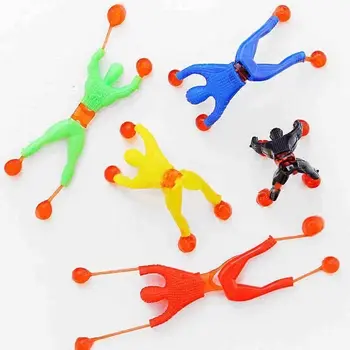 10pcs מצחיק דביק קיר מטפס צעצועים גברים מסיבת ילדים מתנות ליום ההולדת מתנה קיר טיפוס האדם עכבישים חידוש הפוך צעצוע