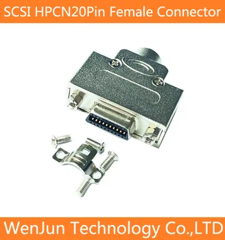 SCSI HPCN20P הנשי מחבר SCSI SM-20 הנשי ברזל מעטפת ריתוך חוט עם חזית לדפוק את הטור