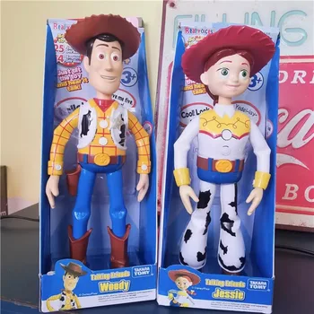 Takara טומי ToyStorys Woodyes Jessies מטלטלין דמויות Vocalizable בובות דגם צעצוע אוסף של הילדים מתנות.