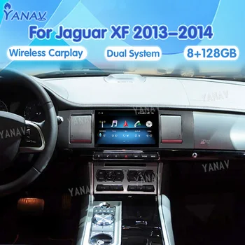 אנדרואיד 128GB רדיו במכונית יגואר XF 2013-2014 אוטומטי סטריאו ניווט GPS מולטימדיה נגן וידאו אלחוטית Carplay יחידה 2 Din